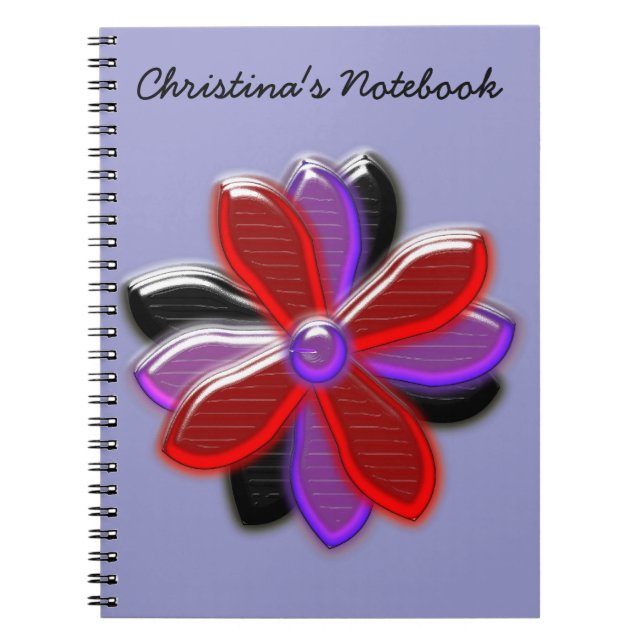 Shining Daisy Flower Customizable Notebook (Front)