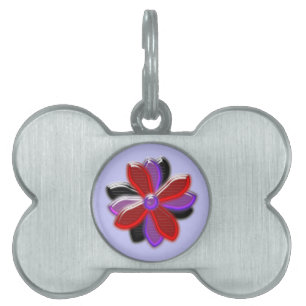 Shining Daisy Flower Pet Tag
