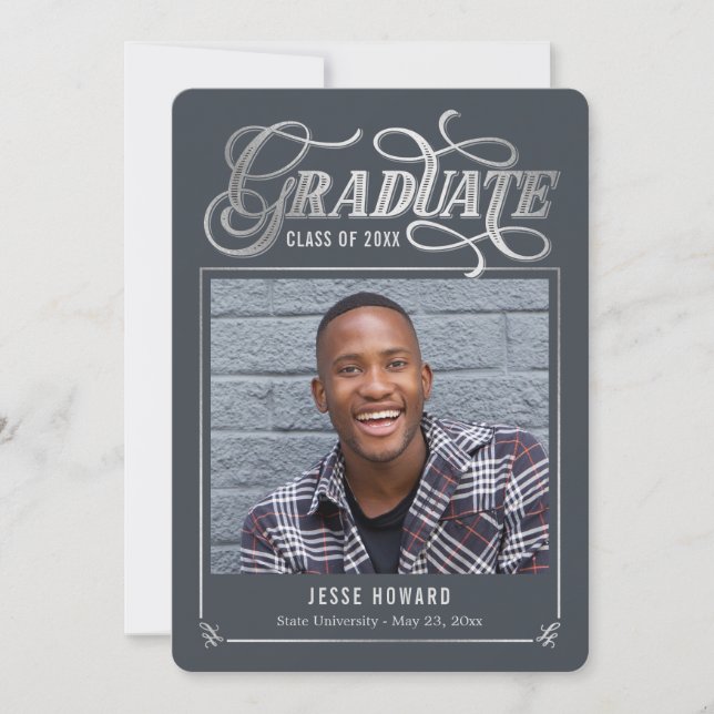 Shining Future Editable Color Graduation Card (Front)