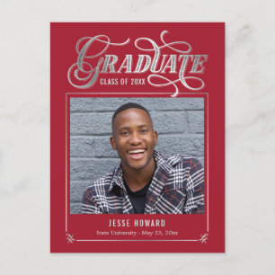 Shining Future Editable Color Graduation Postcard