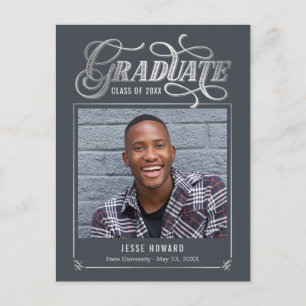 Shining Future Editable Color Graduation Postcard