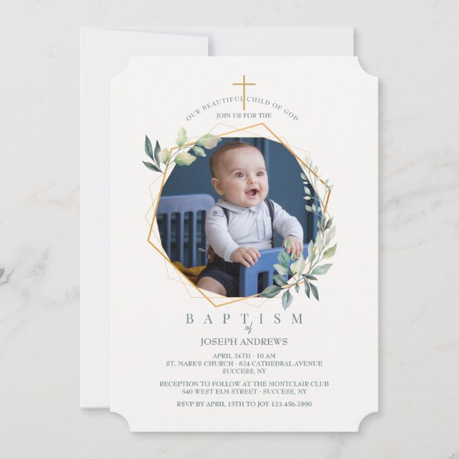 Shining Glory Photo Religious Invitation (Front)