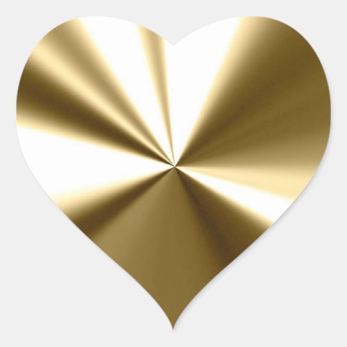 Shining Gold Heart Seals Stickers