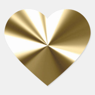 Shining Gold Heart Seals Stickers