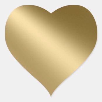 Shining Gold Heart Seals Stickers by mvdesigns at Zazzle