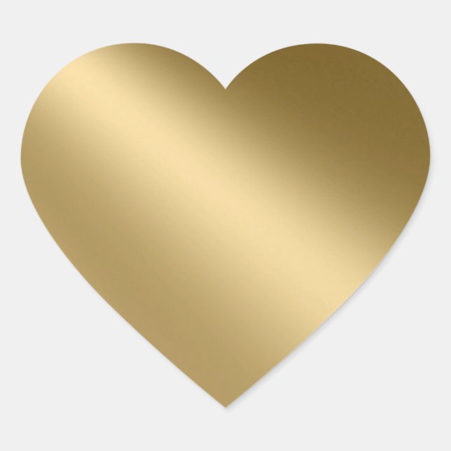 Shining Gold Heart Seals Stickers (Front)