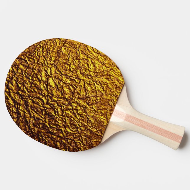 shining gold pattern textures Ping-Pong paddle (Side)