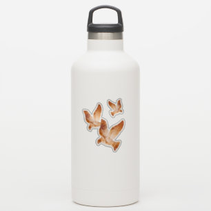 Shining Golden Doves Sticker