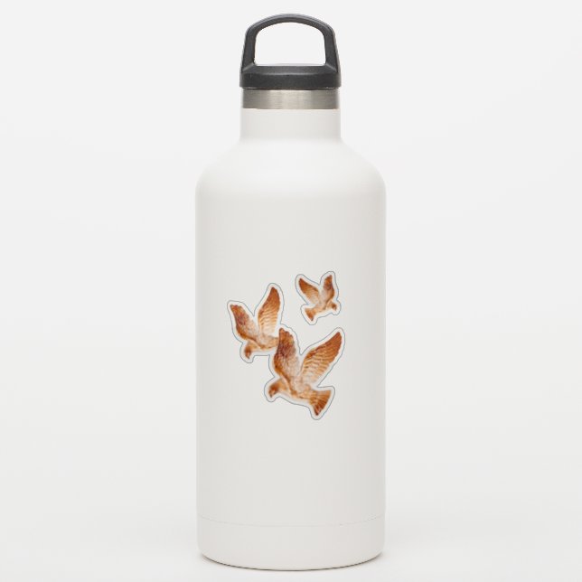 Shining Golden Doves Sticker (Waterbottle)