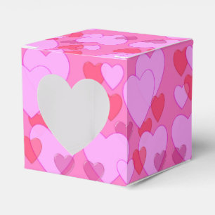 Shining heart Valentine background pink Favor Boxes