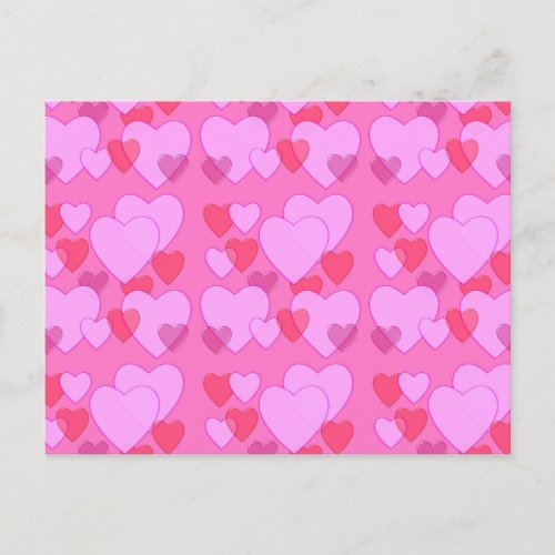 Shining heart Valentine background pink Holiday Postcard