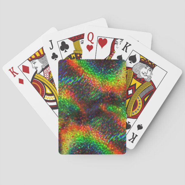 Shining Holographic Bright Rainbow Lights Glitter Poker Cards (Back)
