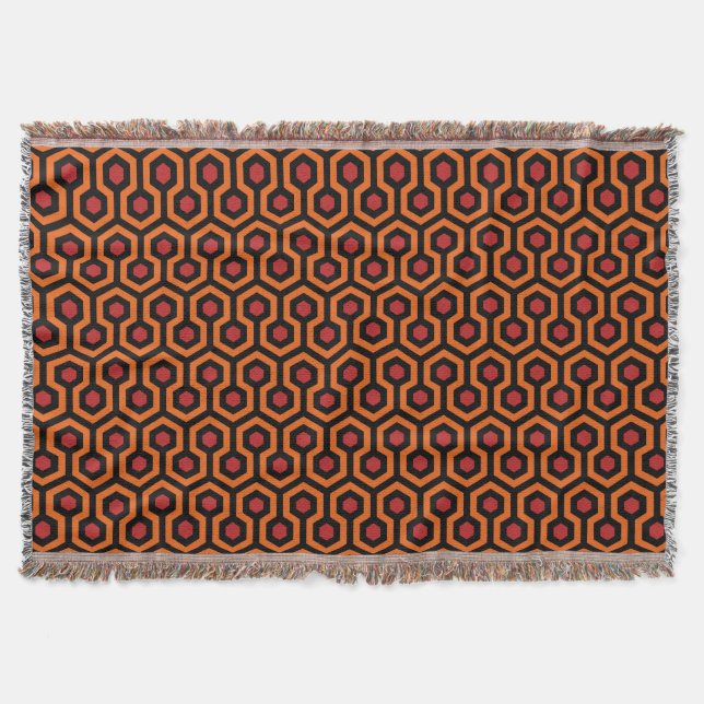 Shining iconic hotel carpet pattern throw blanket (Front)