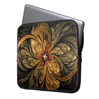 Shining Leaves Fractal Art Laptop Sleeve
