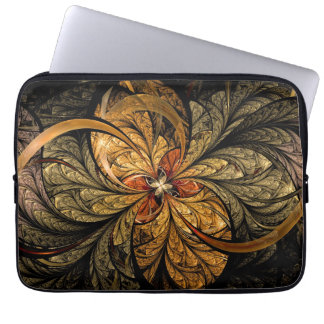 Shining Leaves Fractal Art Laptop Sleeve