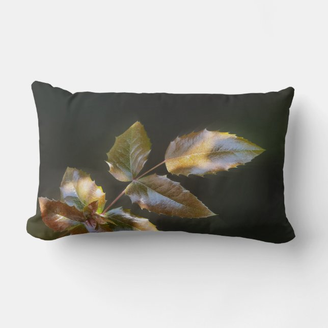 shining leaves lumbar pillow (Front)