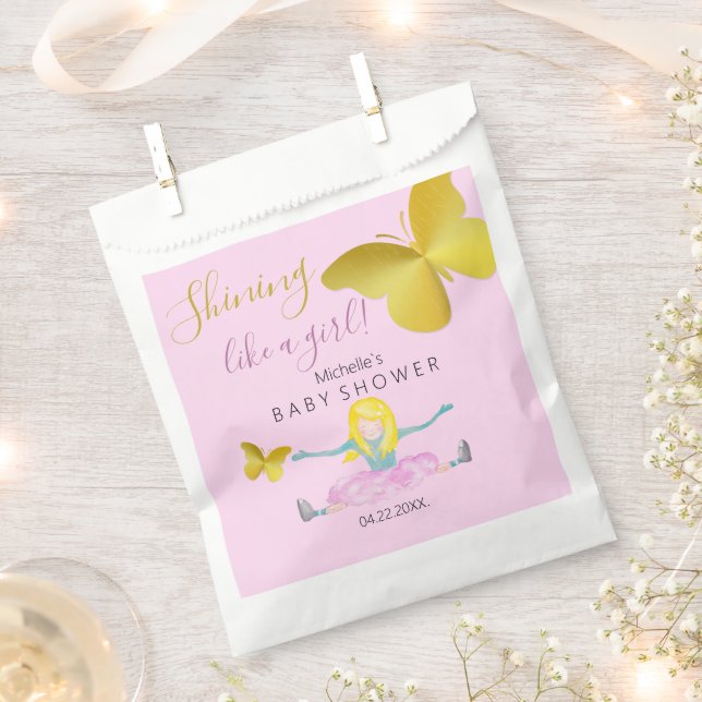 Shining Like A Girl Watercolor Illustration Favor Bag (Clipped)