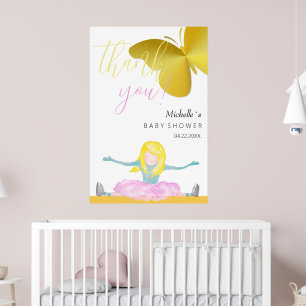 Shining Like A Girl Watercolor Illustration Poster