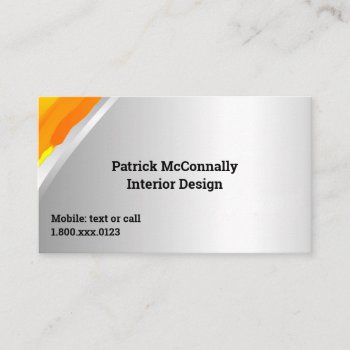 Shining Metallic Silver Business Card by Rebecca_Reeder at Zazzle