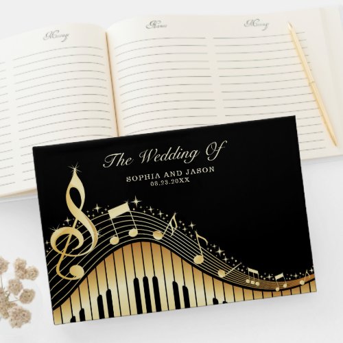 Shining Notes and Clef  Guest Book