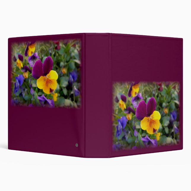 Shining pansies 3 ring binder (Background)