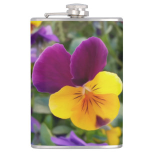 Shining pansies flask