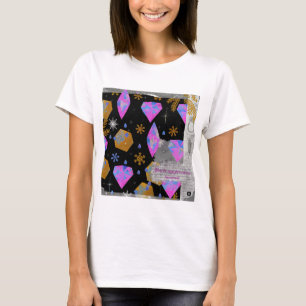Shining Pink Diamonds & Golden Stars Tee
