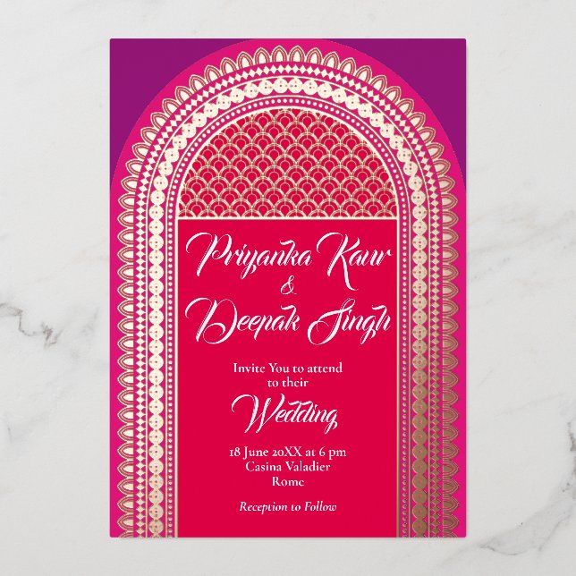 Shining Portal Foil Invitation (Front)