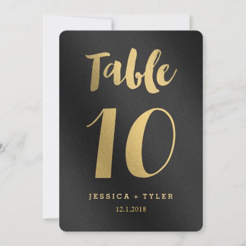 Shining Promise Double Sided Table Number Card