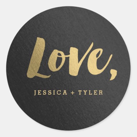 Shining Promise Love Wedding Favor Sticker
