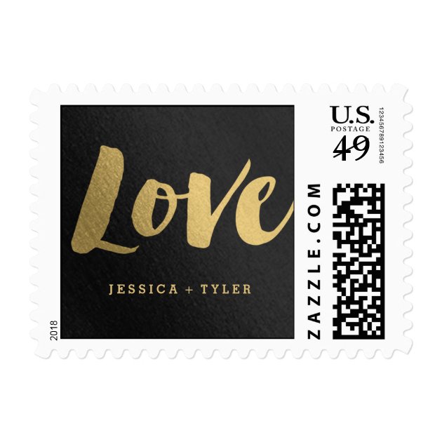 Shining Promise "Love" Wedding Postage Stamp