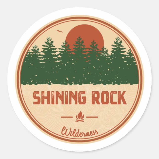 Shining Rock Wilderness North Carolina Classic Round Sticker (Front)