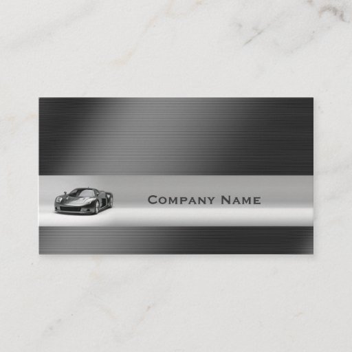 Customizable Shining Silver Line Sports Car Business Card
