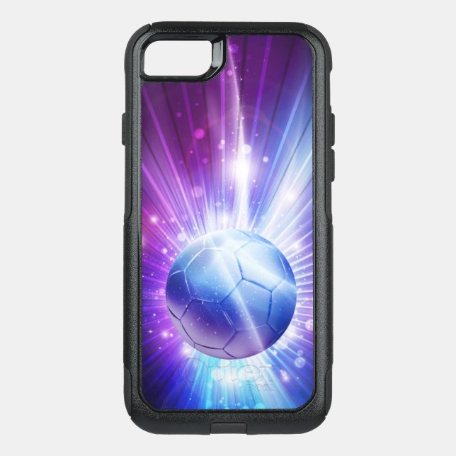 Shining Soccer Ball Football Otterbox iPhone Case (Back)