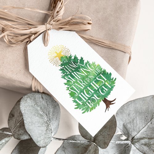 Shining Star Christmas Tree Gift Tags