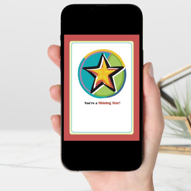 Shining Star Congratulations Card (Front Digital)