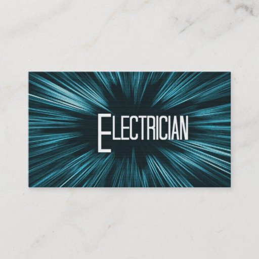 Customizable Shining Star Electrician Business Card