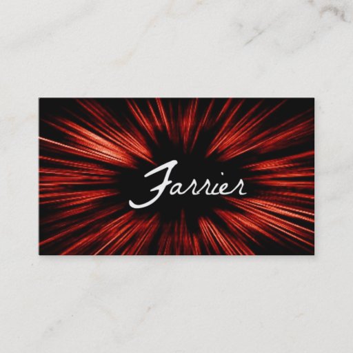 Customizable Shining Star Farrier Business Card