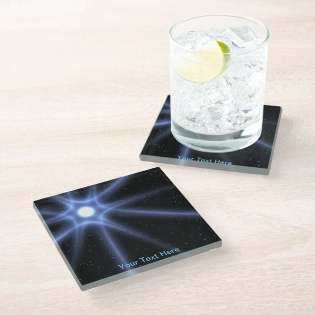Shining Star Glass Coaster (Angled)