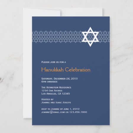 Shining Star Hanukkah Party Invitation