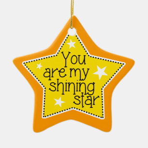Shining Star Love, Family, and Friends-Christmas Ceramic Ornament