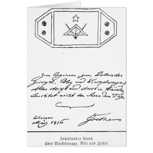 Shining star over square and Compass and lead Cards (Front)