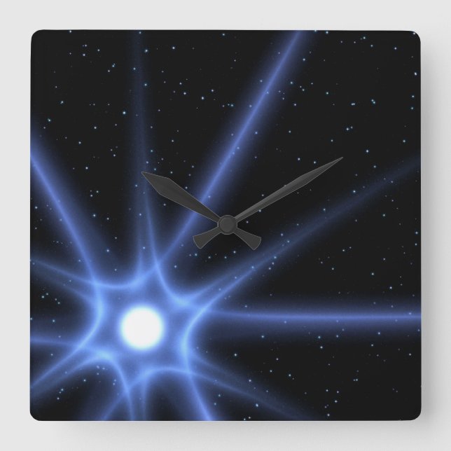 Shining Star Square Wall Clock (Front)