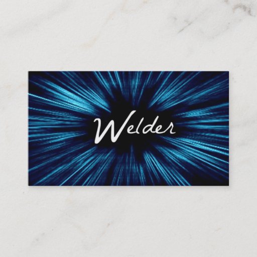 Customizable Shining Star Welder Business Card