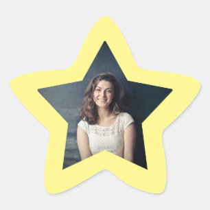 Shining Star with Photo Custom  Star Sticker