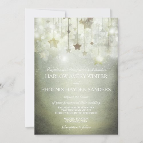 Shining Stars Wedding Invite