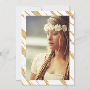 Shining Stripes Photo Invitation