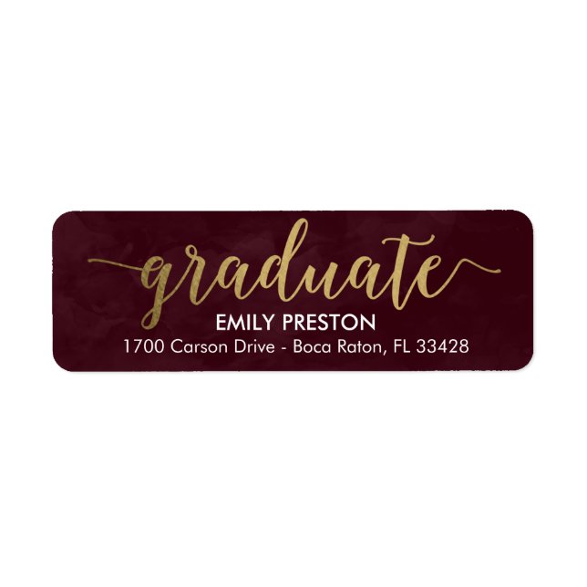 Shining Strong Editable Color Graduation Label (Front)