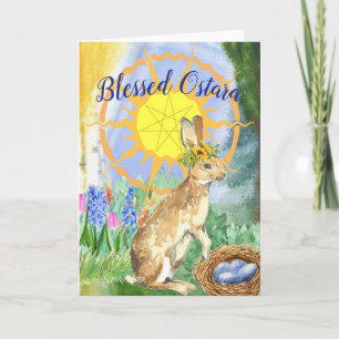 Shining Sun Blessed Ostara Bunny Sabbat Card