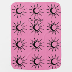 Shining Sun Crescent Moon Thunder_Cove Baby Blanket